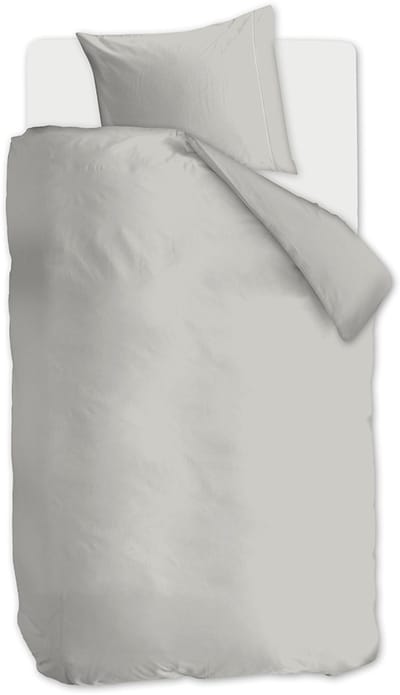 Auping Pearl grey satin Dekbedovertrek - Eenpersoons 140 x 220 cm - Katoensatijn - Grijs