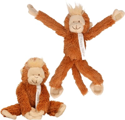 2x stuks happy Horse pluche aapje knuffel 23 cm - apen knuffels