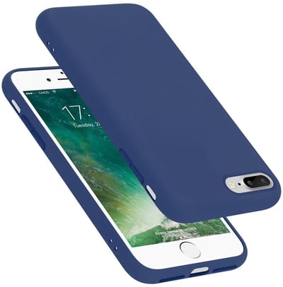 Cadorabo Hoesje geschikt voor Apple iPhone 7 PLUS / 7S PLUS / 8 PLUS in LIQUID BLAUW - Beschermhoes gemaakt van flexibel TPU silicone Case Cover