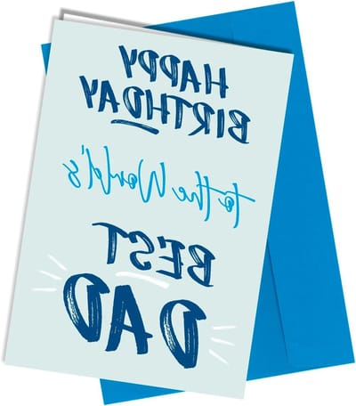 Verjaardagskaart Vader - Kaart voor Papa - Vaderdag Vieren - Uniek Oscar Finks Ontwerp - A5 - Blauw