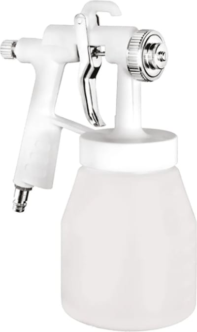 CriKo verfpistool lage druk voor compressor - Onderbeker 0,75 ltr - Spuitkop Ø 1 mm - Max 2.5 bar