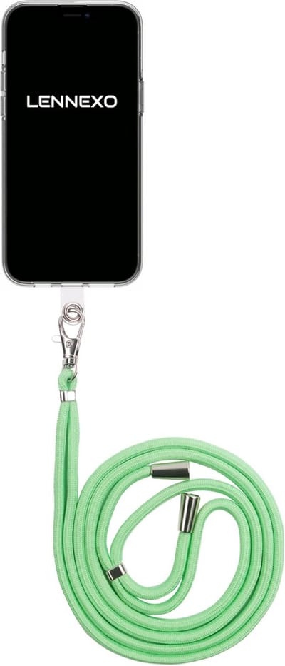 Universele Telefoonkoord | Telefoon koord Verstelbaar | Telefoonketting - Groen
