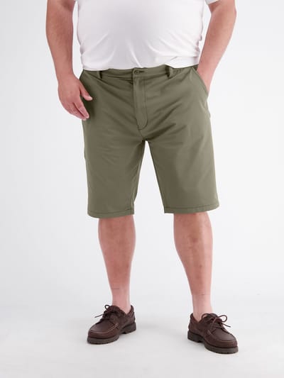 LERROS Sportieve chino-shorts van nylonmix in grote maten , Maat: 42 , Kleur: NORDIC OLIVE , 92% nylon, 8% elastaan
