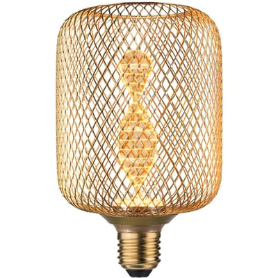 Metallic Glow Standaard 230 V Ampoules LED Zyl E27 Helix 130lm 3,5W 1800K Messing