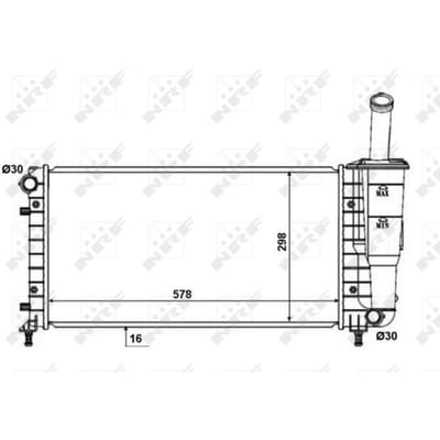 Radiator, motorkoeling NRF 53601
