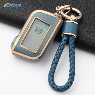Voor Starline A63 A93 Russische Versie Tweeweg Autoalarm LCD Zachte TPU Autohoes Sleutelhanger Accessoires Beschermer Sleutelkoord Keyless gray