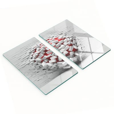 Gehard glazen platen met decoratief patroon 3D bakstenen muur 2x30x52 cm