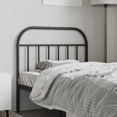 vidaXL - Vervangend - hoofdbord - metaal - zwart - 107 - cm