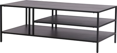 Salontafel Kumlinge metaal 40x110x55 cm zwart