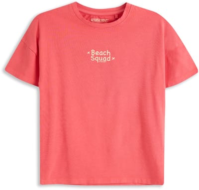 4PRESIDENT T-shirt meisjes - Mid red fluor - Maat 92 - Meiden shirt