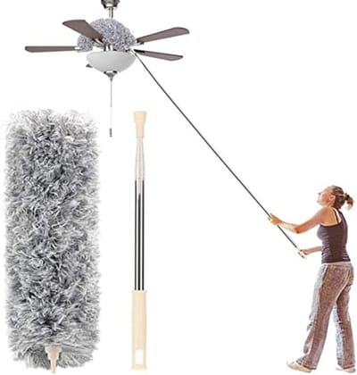Telescopische stofdoek met flexibele kop voor hoge plekken - Ideaal voor plafondventilators en meubels
