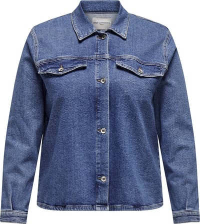 ONLY CARMAKOMA - CARKIMBERLY OVERSHIRT DNM AZG698 BF - Dames - Blouses