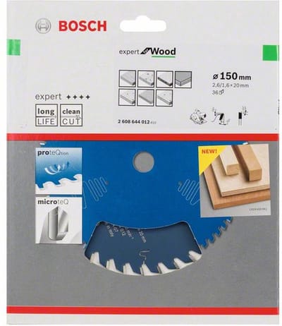 Bosch Accessories Expert for Wood 2608644012 Cirkelzaagblad 150 x 20 x 1.6 mm Aantal tanden: 36 1 stuk(s)