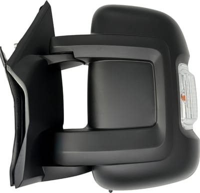 BILMAX Linker Buitenspiegel Vervanging voor Peugeot Boxer, Citroën Jumper, Fiat Ducato 2006–2024, Elektrisch Inklapbaar, Met Richtingaanwijzer, Met Temperatuursensor, Zwart, 8+4-Pins (Bestuurderszijde)