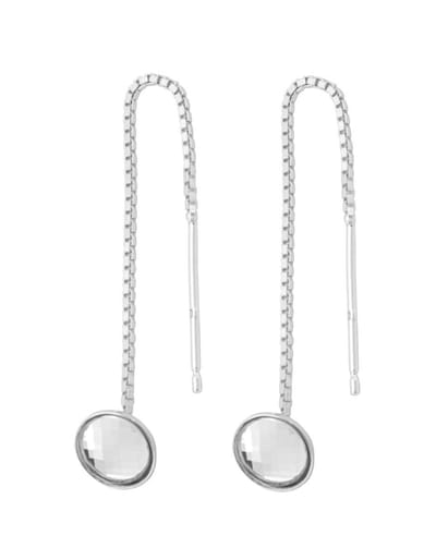 ARLIZI 1877 Doortrekoorbellen transparant Swarovski kristal - sterling zilver