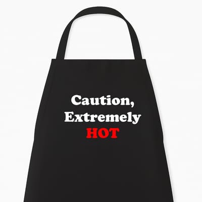 Keukenschort "Extremely Hot" | Humor voor in de Keuken (of BBQ) | Kerst & Sinterklaas