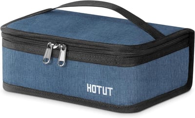 Lunch Bag - Kleine Geïsoleerde Koeltas - Isolerende Picknicktas met Handvat - Vouwbare Picknickhandtas - Geïsoleerde Tas voor Mannen en Vrouwen - Draagbare Lunchtas voor Werk en Studenten - Blauw
