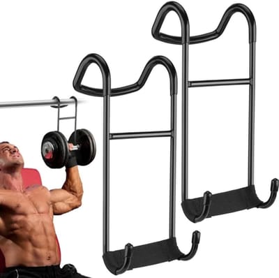 Set van 2 zware dumbbell haken voor bankdrukken, ideaal voor thuisgym en dumbbell opslag, 220 lb capaciteit