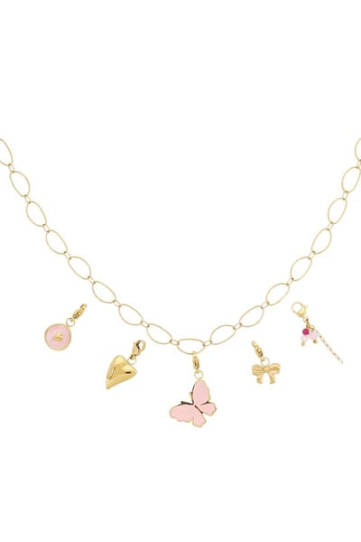 Goudlief DIY ketting vlinder - Roestvrij staal - Verkleurt niet