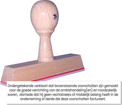 Houten Handstempel 100x20 Mm Deurwaarder - Stempels - Stempels volwassenen - Snelle Levering