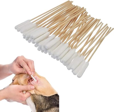Katoenen staven voor huisdieren - Orenverzorging voor honden en katten - 50 stuks