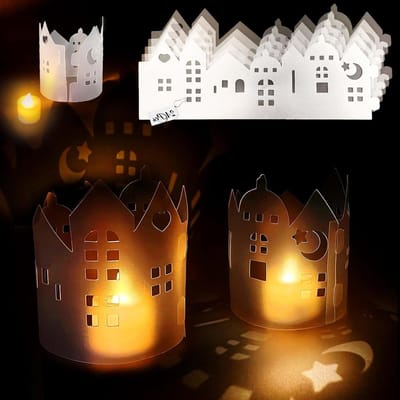 24 Stuks Windlicht Tafeldecoratie voor Tuin en Feestelijke Gelegenheden