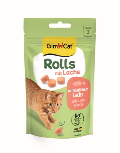 GimCat Rolls Zalm - 8 x 40 gr - Voordeelverpakking