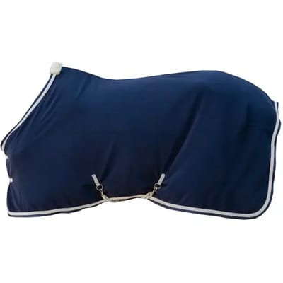 Kentucky Horsewear - Zweetdeken fleece gevlochten touw marine 125-5'9