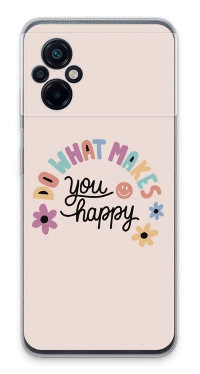 Case Company® - Hoesje geschikt voor Xiaomi Poco M5 hoesje - Happy days - Soft Cover Telefoonhoesje - Bescherming aan alle Kanten en Schermrand