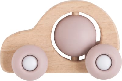 Baby's Only Houten speelgoed auto - Baby speelgoed - Oud Roze - Baby cadeau