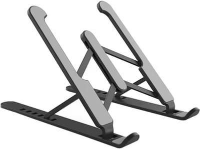 Scoby - Laptopstandaard - Notebook Standaard - Ergonomische Standaard - Laptop Stand - Verstelbaar - Inklapbaar - Zwart