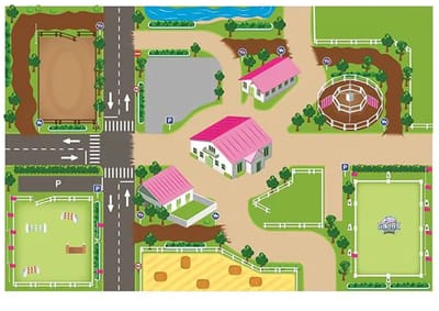 Kids Globe Speelkleed Paarden Manege XXL