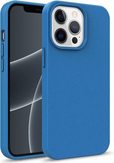 geschikt voor iPhone 13 Pro Eco Hoesje - Flexibel Telefoonhoesje Bio Degradable - Flexibel Eco Hoesje blauw- geschikt voor iPhone 13 Pro