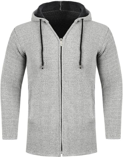 ALLTHEMEN Heren Trui - Capuchon en Gevoerd Outdoorvest - S