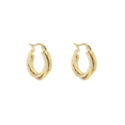 Bijoutheek Oorring Triple Hoop Goud