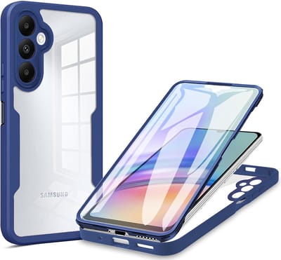 Hoesje geschikt voor Samsung Galaxy A15 4G/5G - Techsuit ColorVerse 360 Case met Screenprotector - Blauw