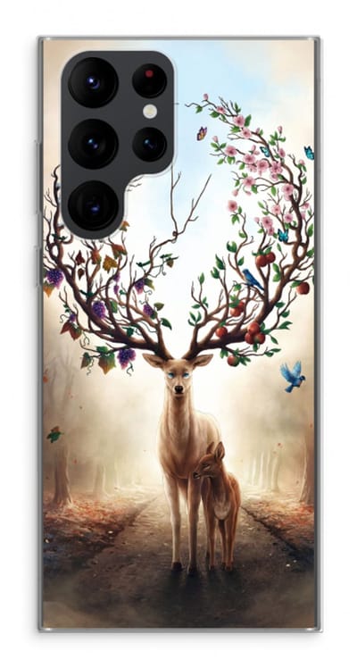 Case Company® - Hoesje geschikt voor Samsung Galaxy S22 Ultra hoesje - Seasons Change - Soft Cover Telefoonhoesje - Bescherming aan alle Kanten en Schermrand