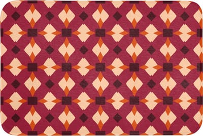 Badmat 90x60 cm - Antislip - Retro - Patroon - Kleurrijk - Badmatten voor badkamer - Badkamermat - Douchemat - Badkamer mat