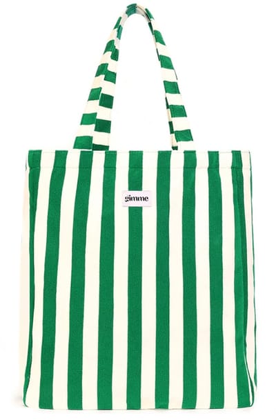 Shoppertassen Met Strepen - Eenvoudig Polyester - Dagelijkse Accessoires - Perfect als Strandtas of Zwembadtas - Groen