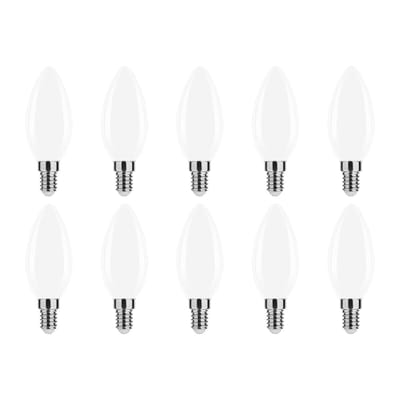 Modee E14 LED Lamp 7W - 806lm - 2700K - Warm Wit - LED Filament Melkglas Kaarslamp B35 - Vervangt 50W Halogeen Gloeilamp - 10 stuks