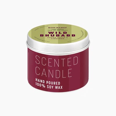 Bon Babef | Geurkaars | 2 stuks | Wilde Rabarber | 100% soja was | Handgemaakt | Natuurlijk