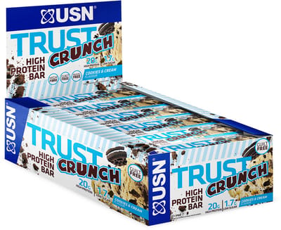 USN - Trust Crunch Protein Bar (Cookies & Cream - 12 x 60 gram) - Eiwitreep - Energiereep