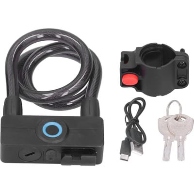 3.7V Lithium Batterij Draagbaar Vingerafdruk Fietslot Bluetooth Intelligente Kettingslot voor gray