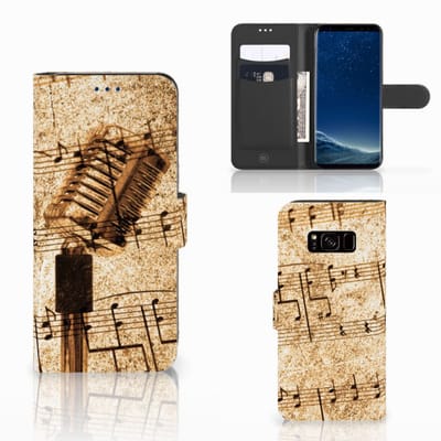Book Case voor Samsung Galaxy S8 Telefoonhoesje met foto Bladmuziek
