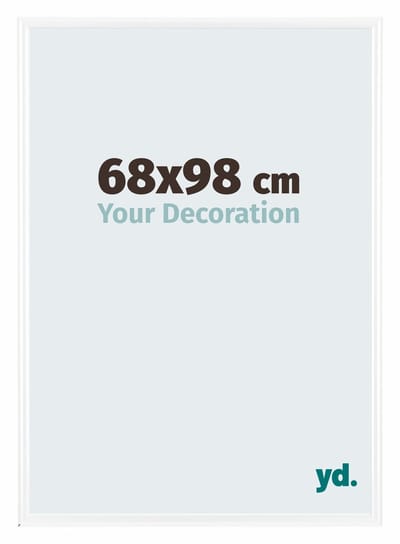 Your Decoration - Fotolijst 68x98 cm - Kunststof - Wit Hoogglans - Bordeaux