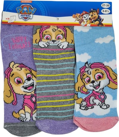 Paw Patrol-  sokken Paw Patrol- meisjes- 3 paar - maat 31/34