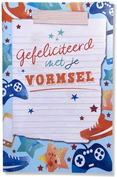 Vormsel Wenskaart - 12x17cm - Gevouwen kaart inclusief envelop - Heilig Vormselkaart