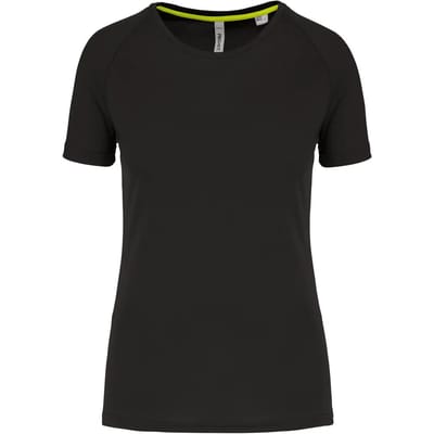 PROACT® Gerecycled damessport-T-shirt met ronde hals PA4013 - Black - XS