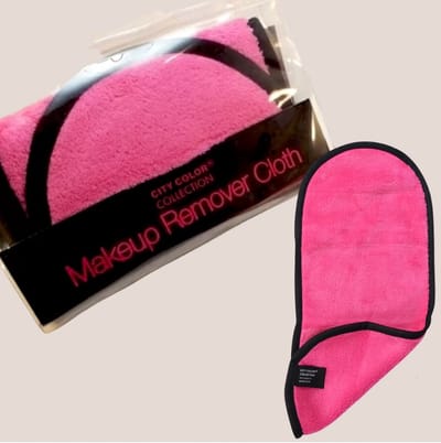 City Color Cosmetics - Make-up Remover Cloth - T0004 - Gezichtsreiniging - Reinigingsdoekjes - Herbruikbaar - Roze - 60 g