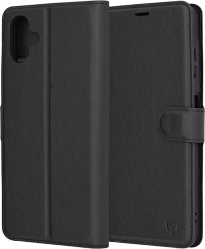 Hoesje geschikt voor Samsung Galaxy A06 4G/5G - Techsuit Leather Folio Book Wallet Case - Zwart